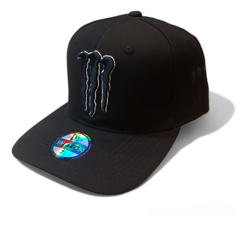 Gorra Curva Cerrada Monster Negro Topquality 