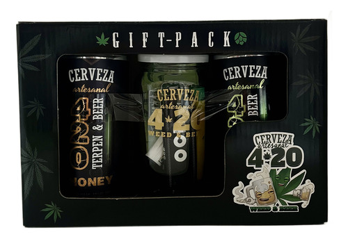 Cerveza 420 - Gift Pack - 2 Latas+frasco/chopp Kit De Armado