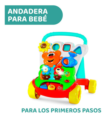 Chicco Andadera Para Bebé 2 En 1 Tablero Con Juegos Luces Y