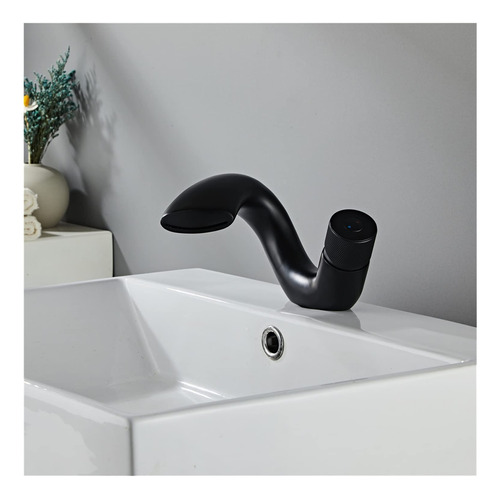 Grifo Lavabo Dorado Baño Negro Mezclador Fregadero Cromado