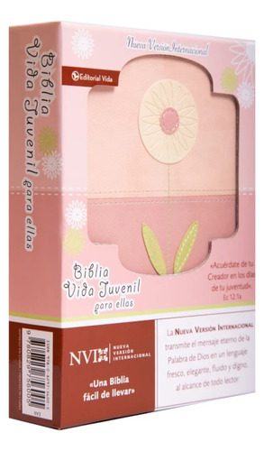 Biblia Vida Juvenil Nueva Version Internacional Flor Rosa