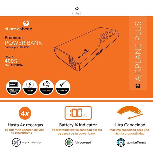 Imagen 3 de 6 de Oferta!! Batería Portátil Digital 10400mah | Reacondicionada