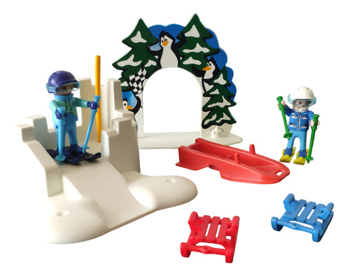 Playmobil Niños Esquiadores, Playmobil Polar 1 (Usado)