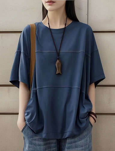 Playera Vintage De Manga Corta De Talla Grande For Mujer D