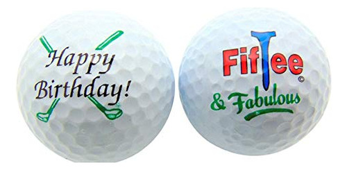 Regalo Golfista 50 Cumpleaños - Set De 2 Bolas De Golf