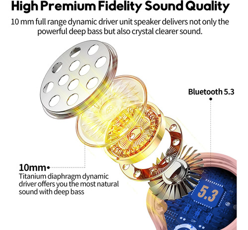 Auriculares Inalámbricos,auriculares Bluetooth 5.3 Sonido In