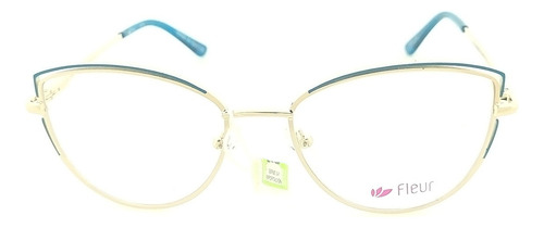 Anteojos Lentes Fleur 288 Pin Up Receta Cat Eyes Metal Flex