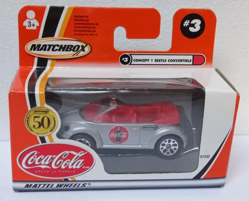 Concept 1 Beetle Convertible Coca Cola 2001 Matchbox Mattel (Usado)