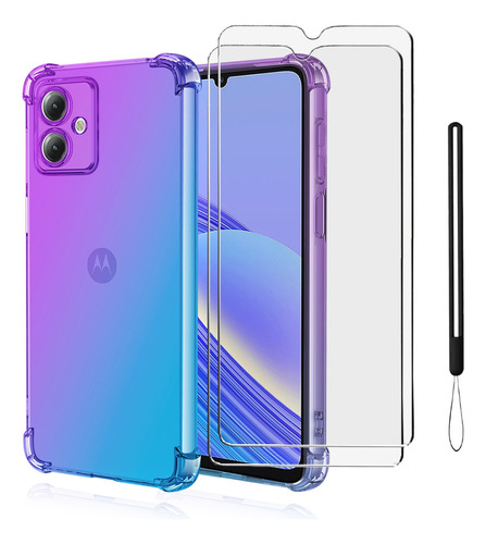 Funda Para Motorola G14 + 2 Micas + Correas