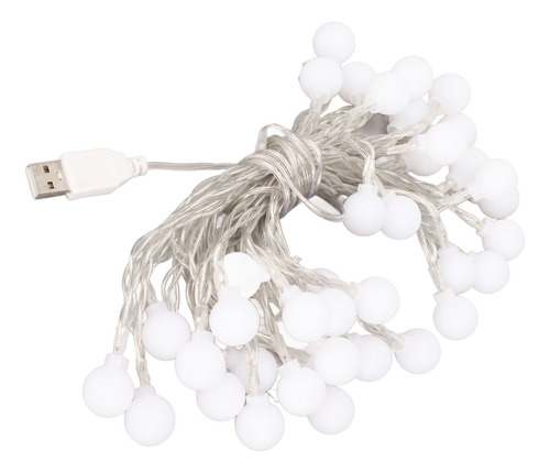 Cadena De Luces Tipo Bola, Resistente Al Agua, Puerto Usb, F