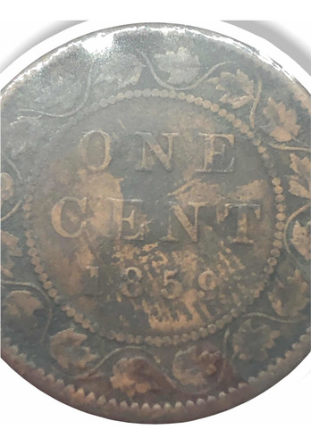 Moneda Antigua De Canadá De 1 Centavo Al 1859 (Usado)