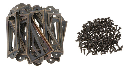 3 X 20 Unidades Sujetadores Portatarjetas De Metal Bronce