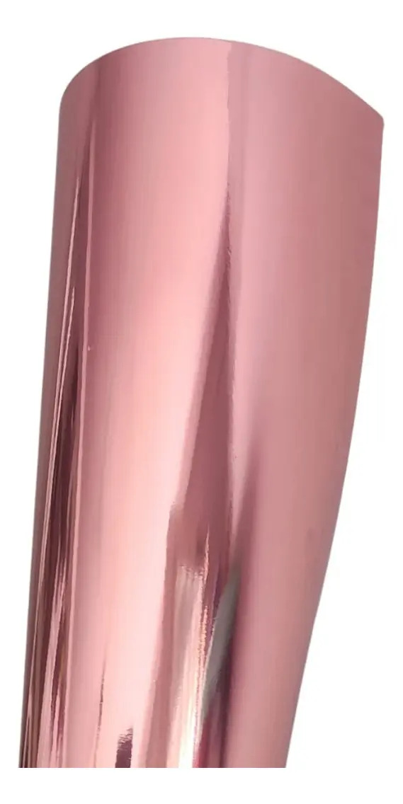 10 Folhas Papel Laminado Lamicote A4 1 Face 250g Cor Rose Gold