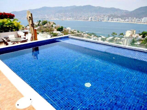 Hermosa Villa Con Alberca Y Vista Al Mar, En Condominio Brisas Diamante, Acapulco Guerrero, Sin Muebles