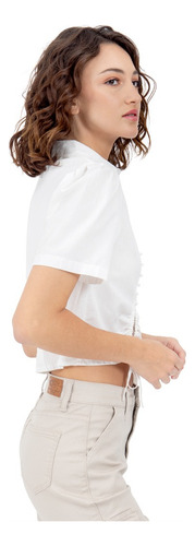 Blusa Corta Sleeve Con Perlas Para Dama Forever 21