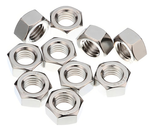 Parafuso M5x30 Sextavado Inox Rosca Inteira C/ Porca - 20un