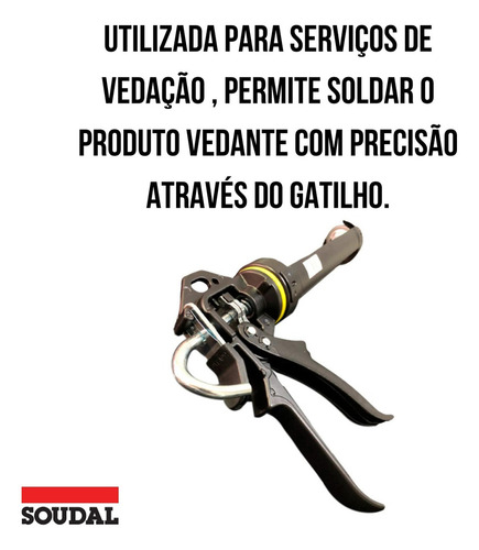 Aplicador Pistola De Silicone Cola Profissional Belga Soudal