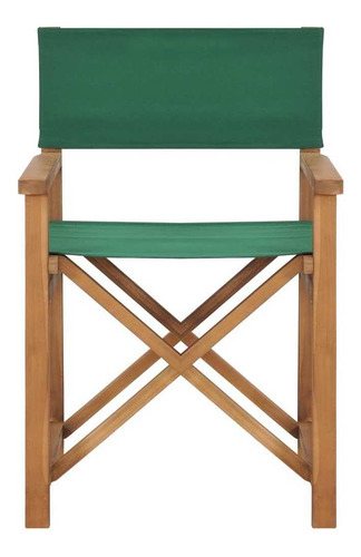 Sillas Director 2 Uds Madera Teca Maciza Verde