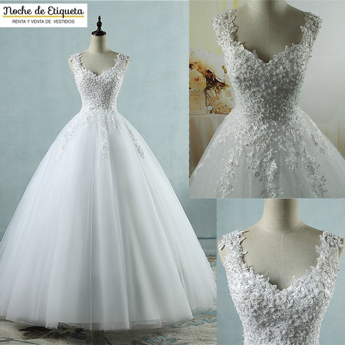 Vestido De Novia Nuevo Corte Princesa Encaje/tul Cuello V