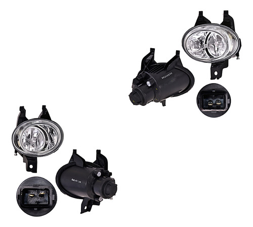 Par Juego Faros Niebla Peugeot 206 2000 - 2008 Depo Sxc