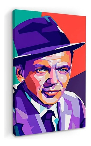 Cuadros Popart Tipo Oleo En Canvas Artistíco Color Frank Sinatra