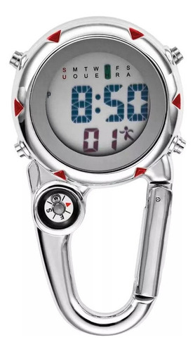 A Reloj De Bolsillo Unisex Con Mosquetón Digital.