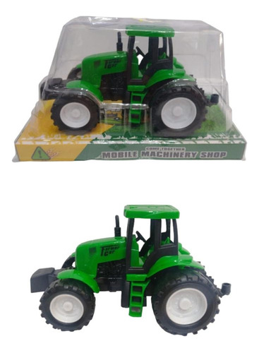Vehículo A Fricción Tractor Agrícola Mini Farmer Truck Color Verde