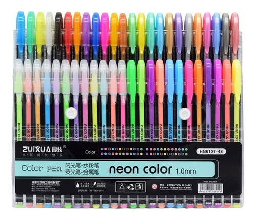 48 Bolígrafos De Gel De Colores C - Unidad a $97567