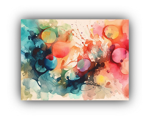 Canva Bastidor Madera Fan Art Flores Cute 30x20cm Abstractos
