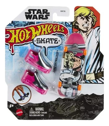 Hot Wheels Skate Star Wars Luke Skywalker Patineta Tenis