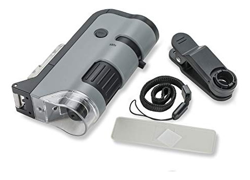 Microscopio De Bolsillo Con Luz Led Carson Microflip 100x-25