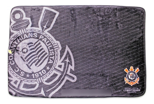 Tapete Entrada Ou Banheiro 40x60cm Poliéster Corinthians Desenho Do Tecido Times