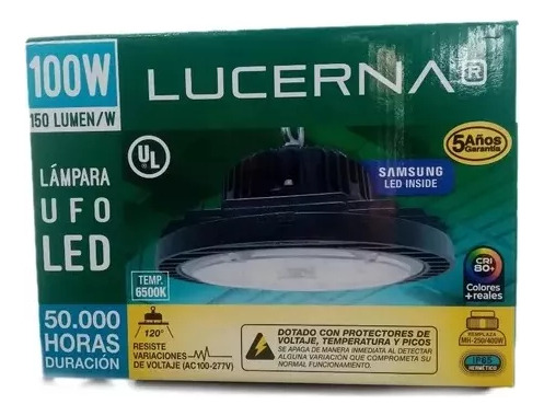 Luminaria Ufo High Bay Led 100w Ul 100-277v Lucerna 