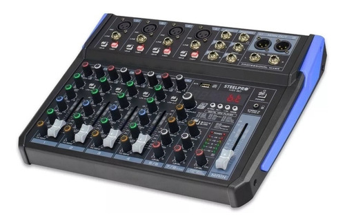 Mezcladora Bluetooth 8 Canales Steelpro Mix-80fx