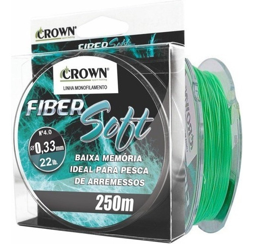 Linha Para Pesca Arremesso Fiber Soft Mono 0,33mm - 250m