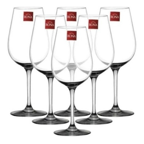 Imagen 4 de 9 de Copas Vino Cristal Rona Salut 540ml X 6 Unidades