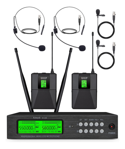 Kimyah Wireless Lavalier Y Sistema De Micrófono De Auricular