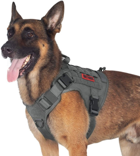 Chaleco Tactico Para Perro Mediano, Con Asa, Ajustable