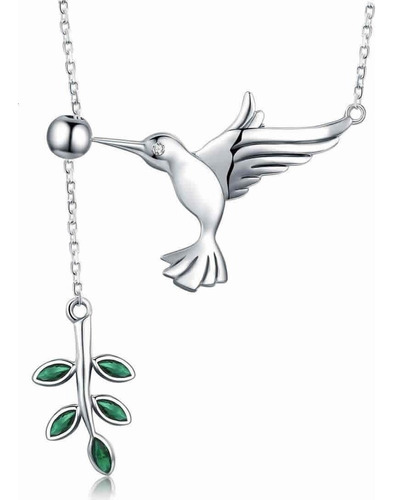 Collar Plata 925 Colibri Pajaro Ave Picaflor / Todojoyas