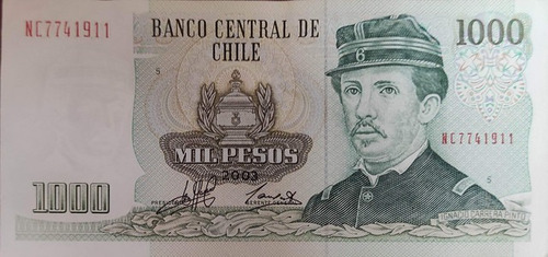 Billete Mil Pesos Chile S6 Cod-193916 2003