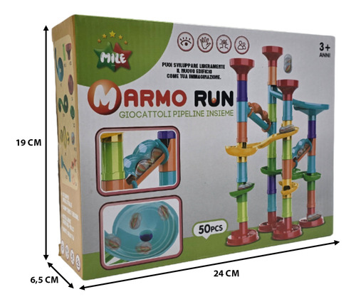 Circuito De Bolitas Completo Armable 50 Pieza Puzzle Tobogan