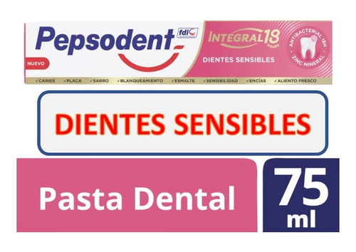 Pasta Dental Pepsodent Dientes Sensibles Integral 18 Hrs