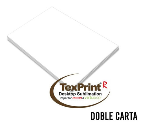Imagen 1 de 1 de 110 Hojas Papel De Sublimacion Doble Carta Texprint R