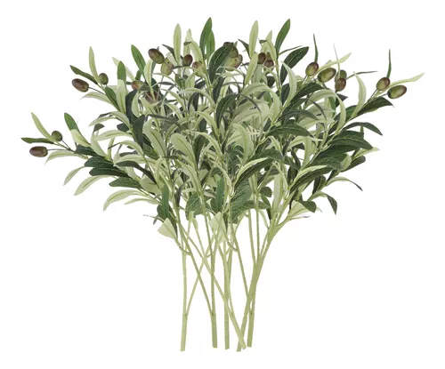 5 ramas de olivo artificiales, tallos altos de ramas de olivo artificiales,  ramas de olivo falsas con plantas frutales, vegetación para decoración del  hogar, boda, oficina – Los mejores productos en la