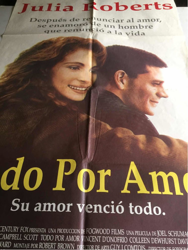 Poster Todo Por Amor Julia Roberts Campbell Scott  1991