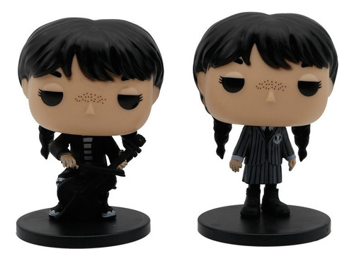 2pcs The Addams Family Wednesday Acción Figura Modelo 11cm A