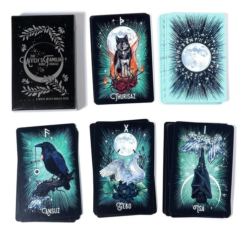 Runas For Baraja De Tarot Independiente De 24 Cartas Con Or