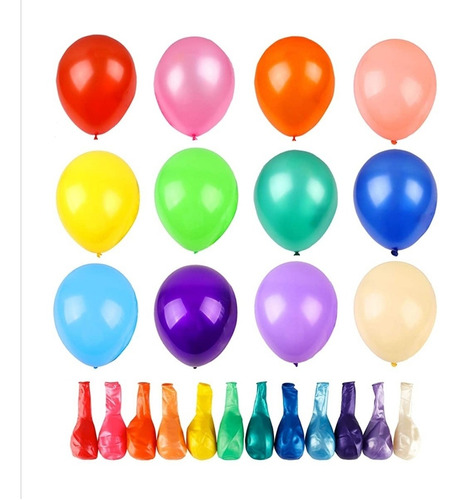 Bombas Globos Económicos R12 X 100 Unidades  Mate Satin 