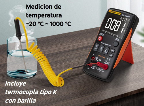 Imagen 4 de 8 de Multimetro Tester Digital - Aneng Q1