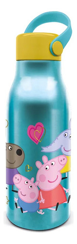 Botella Aluminio Flexi Handle 760 Ml Peppa Pig Color Celeste